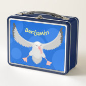 Cute albatross vogelvliegende cartoon illustratie (Voorkant)