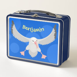 Cute albatross vogelvliegende cartoon illustratie