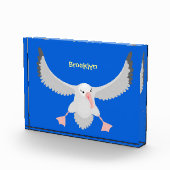 Cute albatross vogelvliegende cartoon illustratie fotoblokken (Rechts)