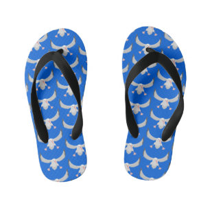 Cute albatross vogelvliegende cartoon illustratie kinder teenslippers