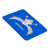 Cute albatross vogelvliegende cartoon illustratie magneet (Rechterzijde)
