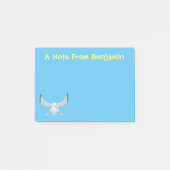 Cute albatross vogelvliegende cartoon illustratie post-it® notes (Voorkant)