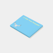 Cute albatross vogelvliegende cartoon illustratie post-it® notes (Schuin)