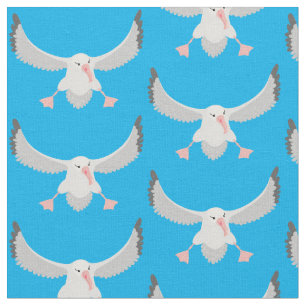 Cute albatross vogelvliegende cartoon illustratie stof