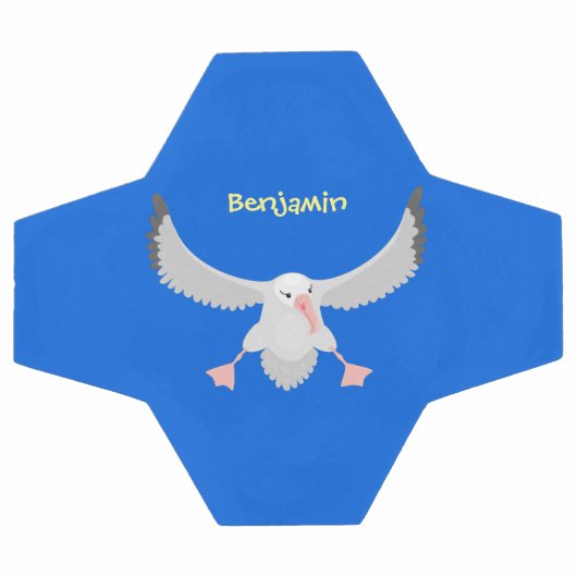 Cute albatross vogelvliegende cartoon illustratie voetbal (Enkel)