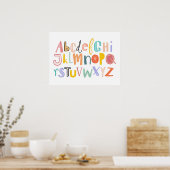 Cute alfabet coole typografie poster (Keuken)