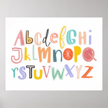Cute alfabet coole typografie