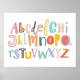 Cute alfabet coole typografie poster