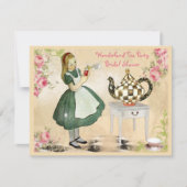 Cute  Alice in het Vrijgezellenfeest Wonderland Kaart (Voorkant)