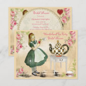 Cute  Alice in het Vrijgezellenfeest Wonderland Kaart (Voorkant / Achterkant)