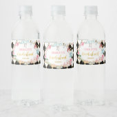 Cute Alice in Onederland Birthday Party Favors Waterfles Etiket (Flessen)