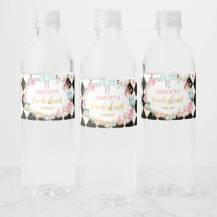 Cute Alice in Onederland Birthday Party Favors Waterfles Etiket