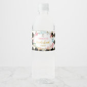 Cute Alice in Onederland Birthday Party Favors Waterfles Etiket (Voorkant)