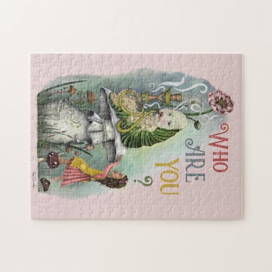 Cute Alice in Wonderland en Caterpijler Art J Legpuzzel (Horizontaal)