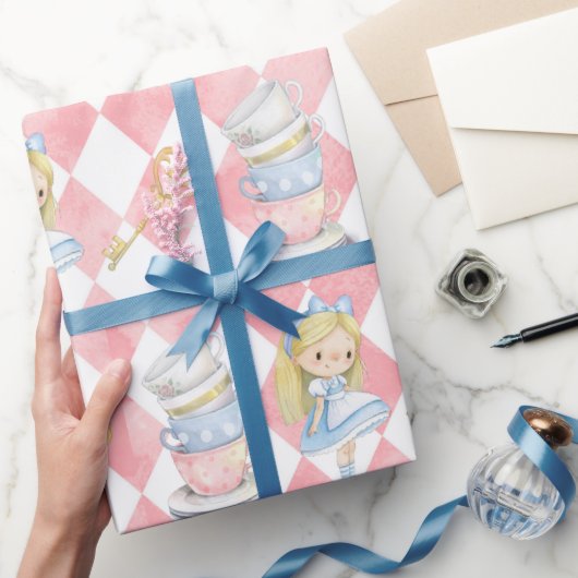 Cute Alice in Wonderland Gift Wrapping Paper Cadeaupapier (Geschenken)
