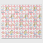 Cute Alice in Wonderland Gift Wrapping Paper Cadeaupapier (Vlak)