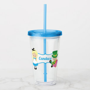 Cute Alice in Wonderland Mad Hatter Acryl Drinkbeker