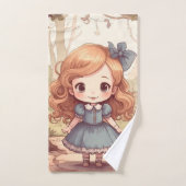 Cute Alice in Wonderland Whimsical Woodland Art Bad Handdoek (Handdoek)