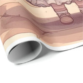 Cute Alice in Wonderland Whimsical Woodland Art Cadeaupapier (Rol Hoek)