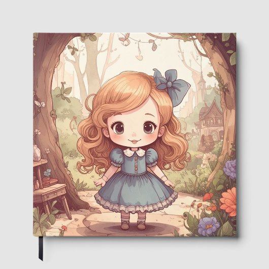 Cute Alice in Wonderland Whimsical Woodland Art Gastenboek (Voorkant)