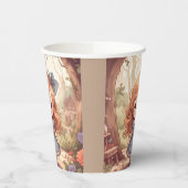 Cute Alice in Wonderland Whimsical Woodland Art Papieren Bekers (Links)