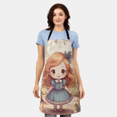 Cute Alice in Wonderland Whimsical Woodland Art Schort (Gedragen)