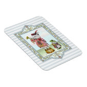 Cute Alice in Wonderland White Rabbit Easter Art Magneet (Rechterzijde)