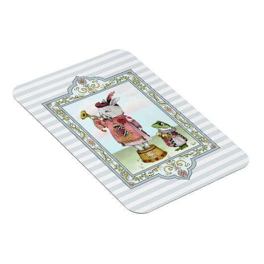 Cute Alice in Wonderland White Rabbit Easter Art Magneet (Rechterzijde)