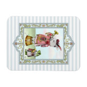 Cute Alice in Wonderland White Rabbit Easter Art Magneet (Horizontaal)