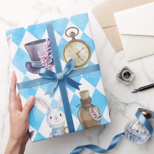 Cute Alice in Wonderland Wrapping Paper Cadeaupapier (Geschenken)