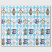 Cute Alice in Wonderland Wrapping Paper Cadeaupapier (Vlak)