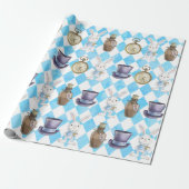 Cute Alice in Wonderland Wrapping Paper Cadeaupapier (Uitgerold)