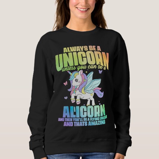 Cute Alicorn Magical Unicorn Fantasy Legendary Cre Trui (Voorkant)