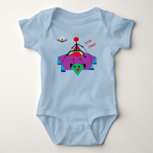 Cute Alien Baby- Cowboy Baby Bodysuit (Voorkant)