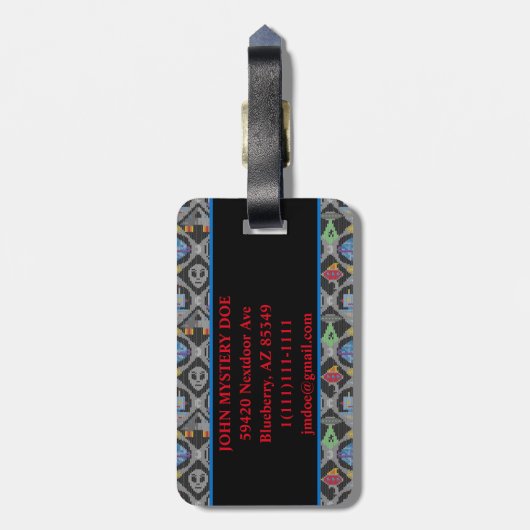 Cute Alien Bagagelabel (Achterkant verticaal)