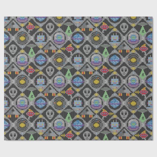 Cute Alien Cadeaupapier (Vlak)