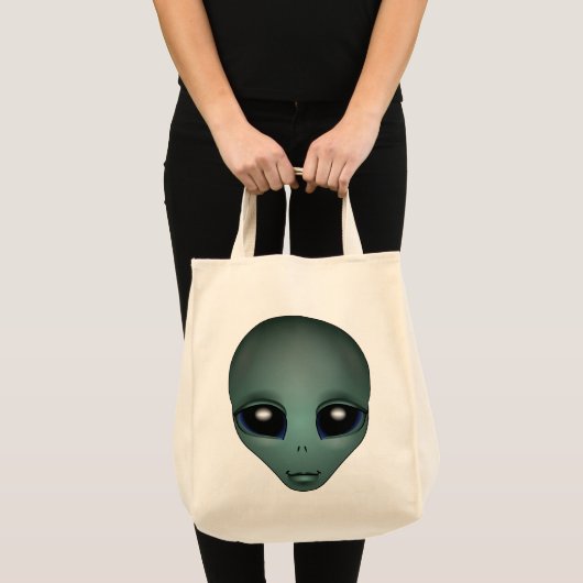 Cute Alien Canvas tas Organic Cute Alien Grocery B (Voorkant (product))