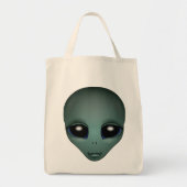 Cute Alien Canvas tas Organic Cute Alien Grocery B (Voorkant)