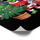 Cute Alien Christmas Tree Lights Xmas Holidays Win Poster (Hoek)