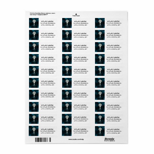 Cute Alien Etiket (Full Sheet)