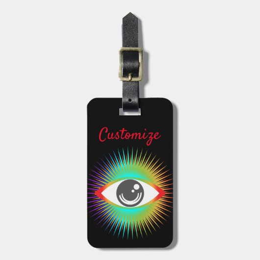 Cute Alien Eye Thunder_Cove Bagagelabel (Voorkant verticaal)