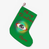 Cute Alien Eye Thunder_Cove Kleine Kerstsok (Voorkant (Hangend))