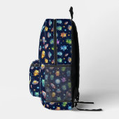 Cute Alien Galaxy Pattern Backpack Bedrukte Rugzak (Rechts)