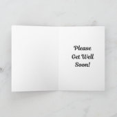 Cute Alien Get Well Soon Card Kaart (Binnen)