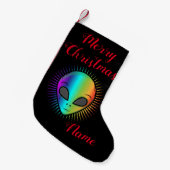 Cute Alien Head Thunder_Cove Kleine Kerstsok (Voorkant (Hangend))
