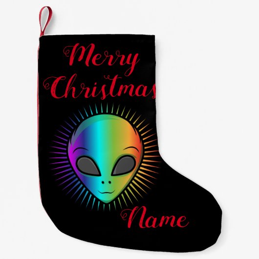 Cute Alien Head Thunder_Cove Kleine Kerstsok (Voorkant)