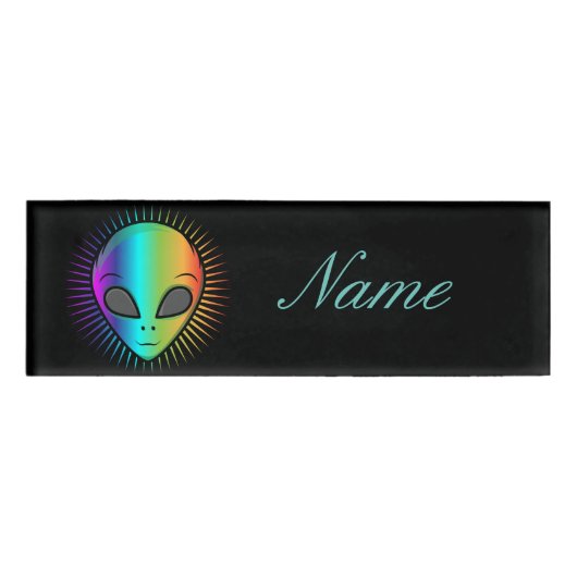 Cute Alien Head Thunder_Cove Naambadge (Voorkant)