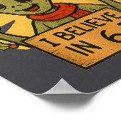 Cute Alien I Believe In 6-7 Christmas Holiday Desi Poster (Hoek)