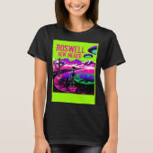 Cute Alien in Area 51 UFOs T-shirt (Voorkant)