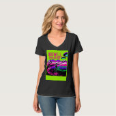 Cute Alien in Area 51 UFOs T-shirt (Voorkant volledig)